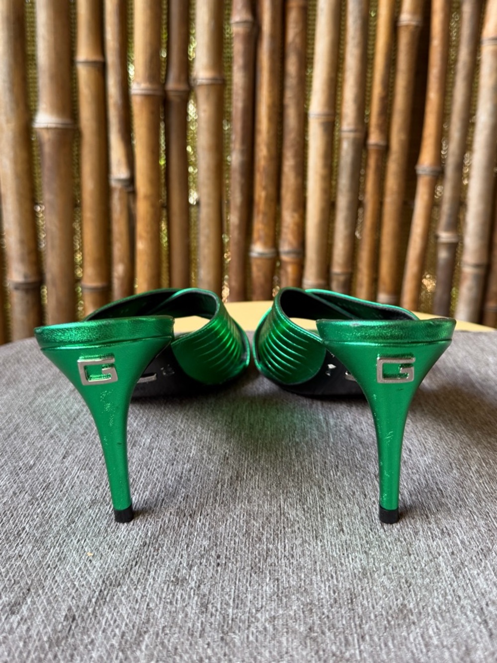 GUCCI metallic green heels - Picture 4 of 8